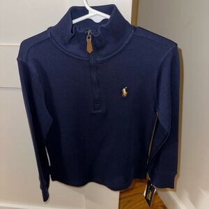 Navy Polo Ralph Lauren Boys Quarter Zip